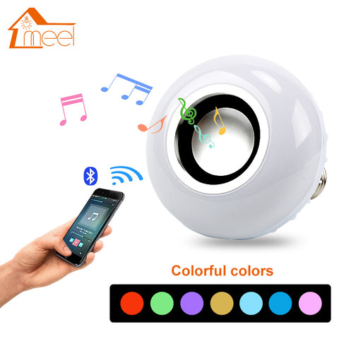 E27 LED Bulb 12W RGB Music Speaker Light Bulb